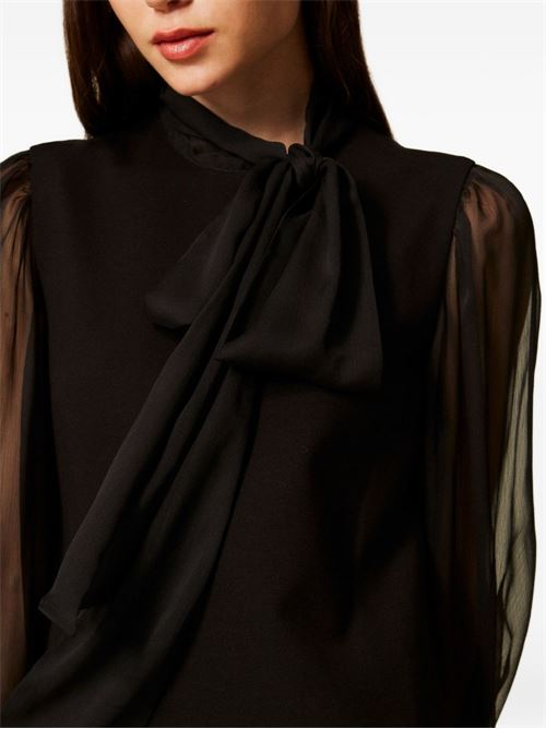 Abito donna corto nero TWINSET ACTITUDE | 252AT221100006